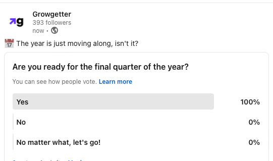 LinkedIn poll example