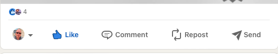 sharing other people's post on linkedin